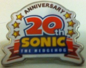 Pin's Sega Sonic Génération 20 ans