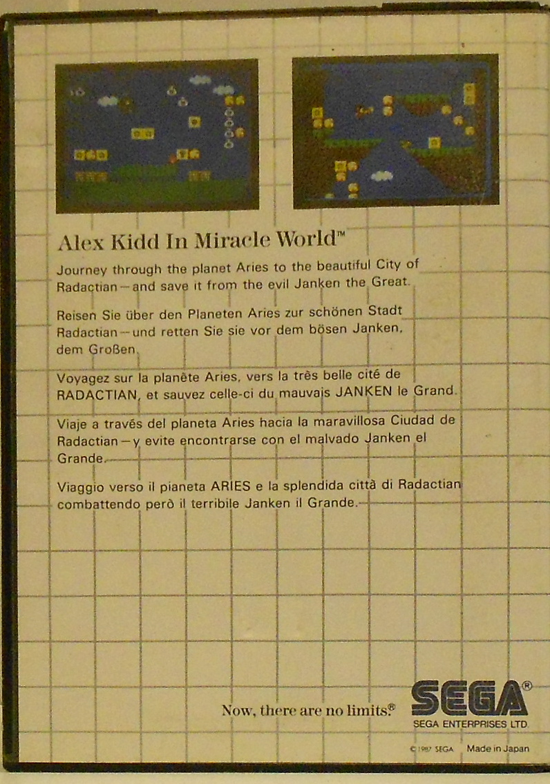 Jeu Alex Kidd in Miracle World