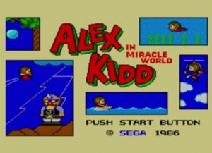 Ecran de titre Alex Kidd in Miracle World alex kidd