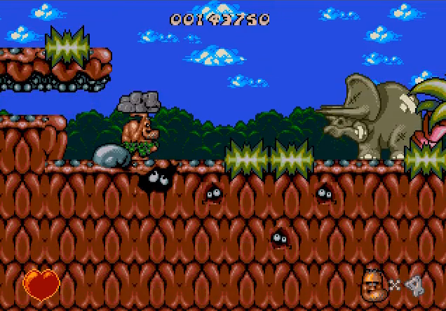 Jeu Chuck rock Mega Cd