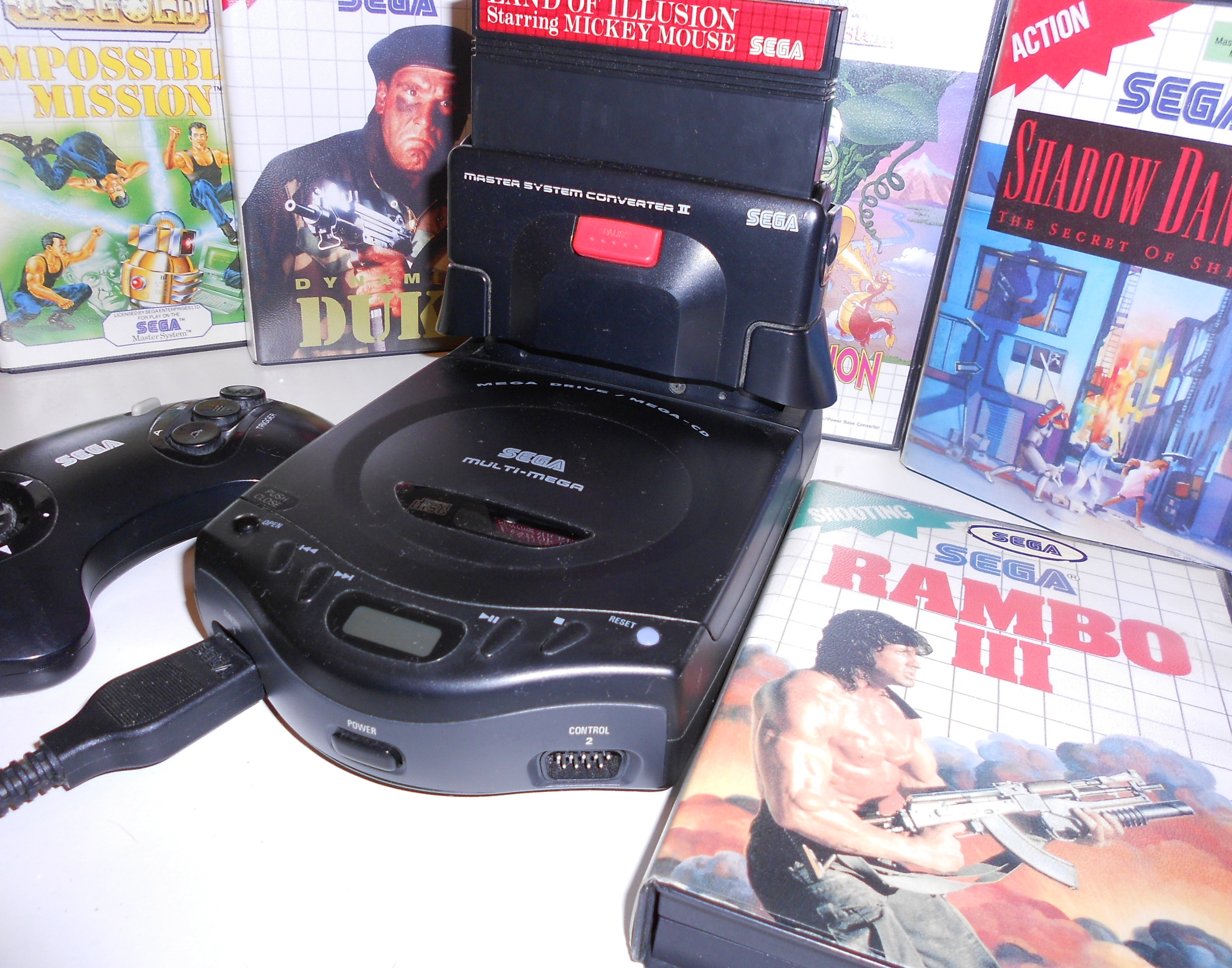 Sega MultiMega avec le Ms Converter 2