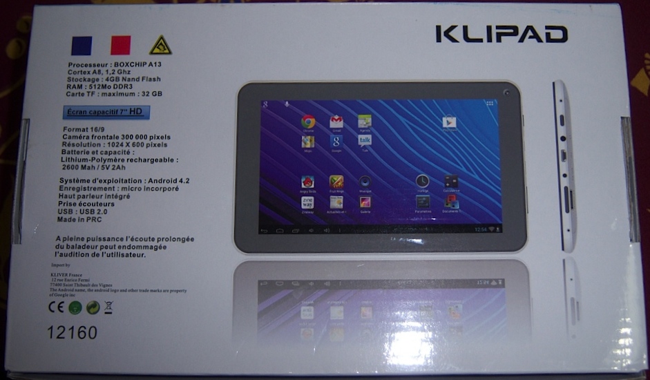 Tablette Klipad 7'