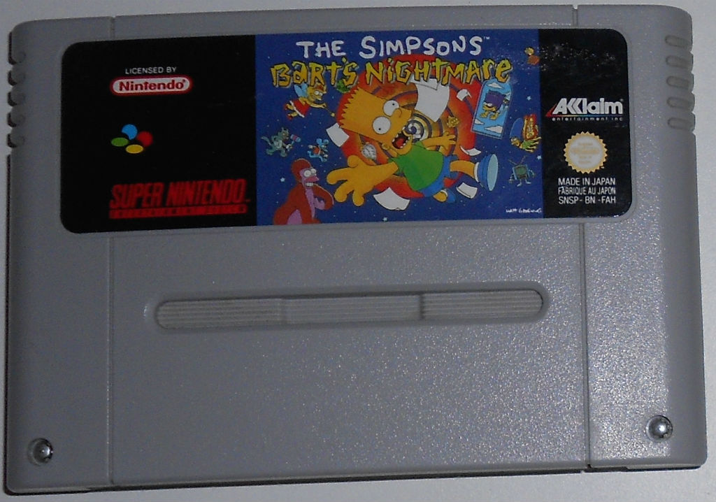 The simpsons Bart's Ningtmare Super Nintendo