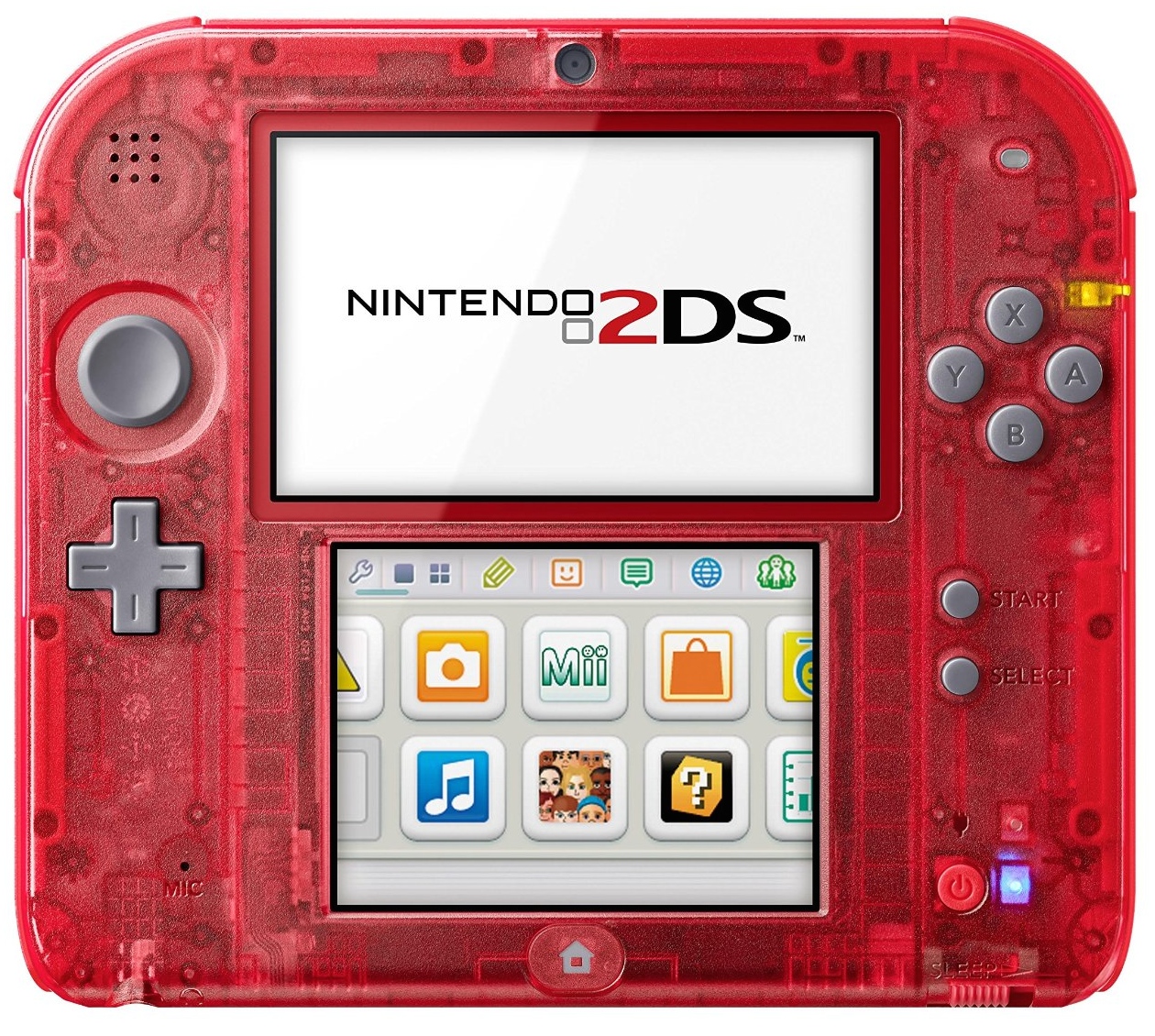 2ds Red transparente